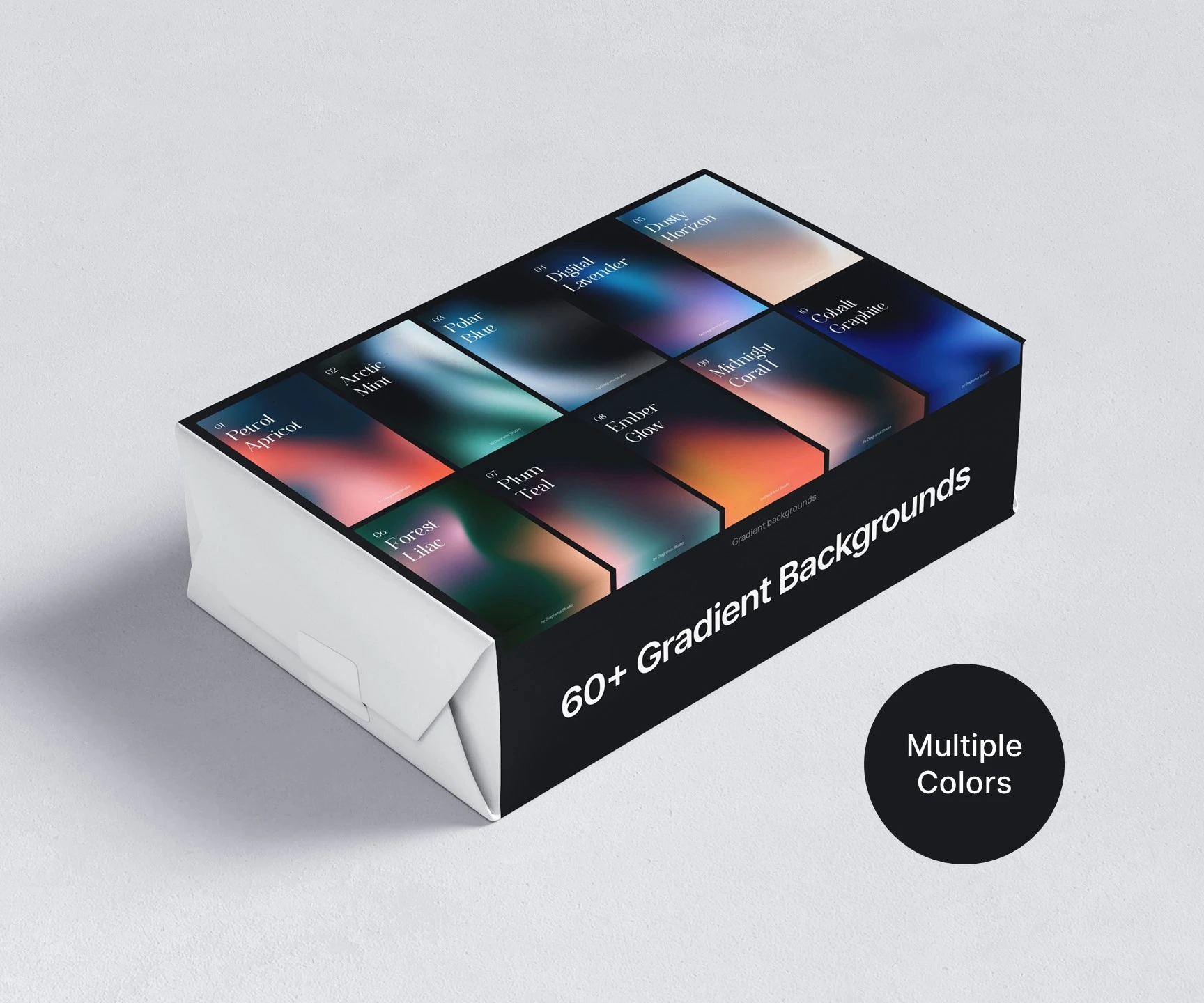 Gradient backgrounds for PowerPoint presentations in multiple colors